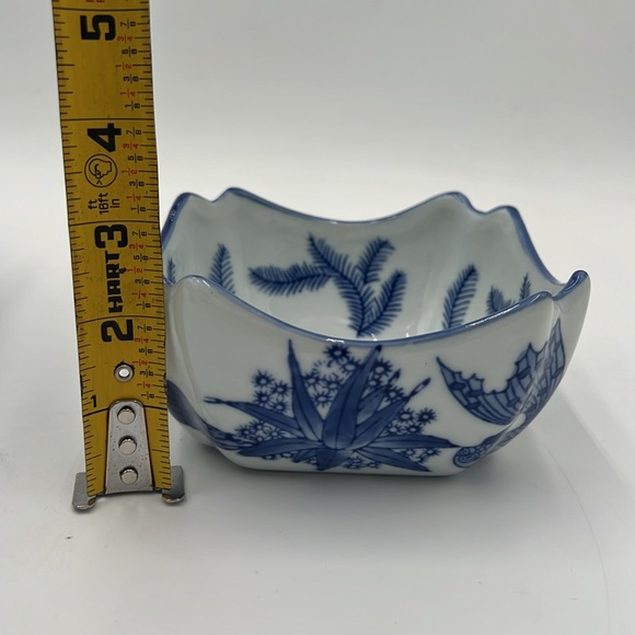 Set of 4-Graduated Hand Painted Cobalt Blue Decorative Bowls - Picture 8 of 11